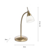 LAMPA STOŁOWA MATOWY MOSIĄDZ z wyginanym ramieniem 1xG9 PINO 4001-60 