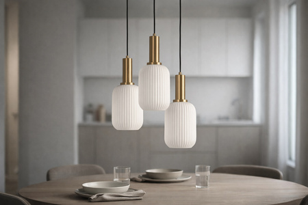 Lampa wisząca z ryflowanymi kloszami 14 cm FIORE Kaja Lighting K-5882