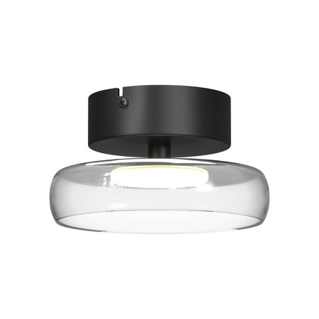 Lampa sufitowa okrągła czarna 20cm z transparentnym kloszem FLOAT Maytoni MOD498CL-L13BK