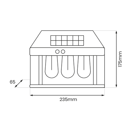 Kinkiet Solarny Filo Potrójny 3000K Eko-LIght EKO0727