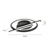 Lampa sufitowa czarna – geometryczny okrąg z linią świetlną KORSA LED 3000K z funkcją ściemniania SimplyDim  Just Light 14130-18