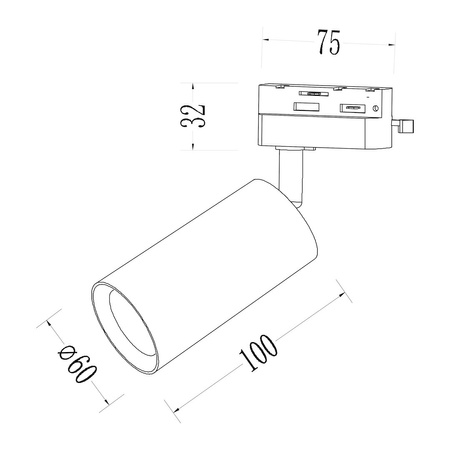 Oprawa Pipe do systemu Track Czekoladowy 1xGU10 Milagro ML2335