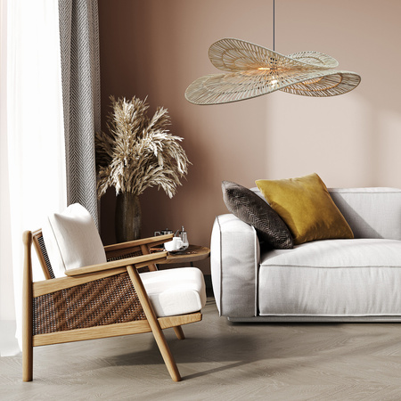 Rattanowa lampa wisząca Raya naturalna 1xE27 Light Prestige LP-2704/1P NT