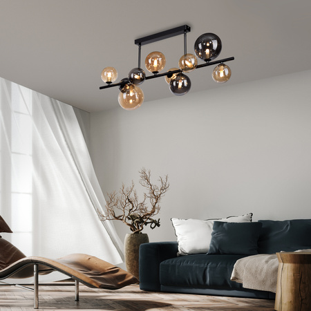 Lampa sufitowa z dymionymi i bursztynowymi kloszami POPSICLE Paul Neuhaus 6583-18