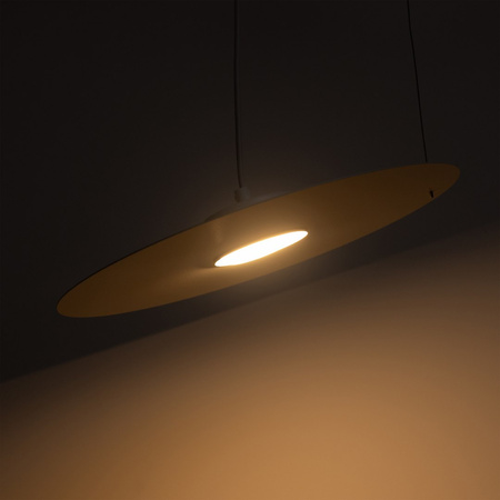 Lampa wisząca dysk w kolorze białym PIATTO 1xGX53 fi 35cm Milagro MLP2908