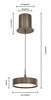 Lampa wisząca jedynka Valensole brąz Aviano Lighting 6062-121