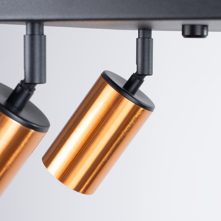 Plafon WINX 4 czarny/miedź Sollux SL.1378