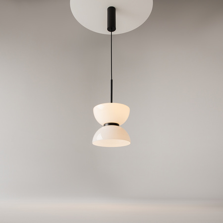 Lampa wisząca czarna ze szklanym kloszem LED 3000K Kyoto MOD178PL-L11B3K Maytoni