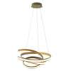 Lampa wisząca beżowa spirala o średnicy 55cm VECINO LED sterowana pilotem Zuma Line 250051P-BE