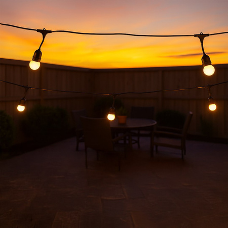 Girlanda zewnętrzna Summer Time 6,6m G45 Mleczna biel 3000K 36V 10xE27 IP44 Milagro EKG2292