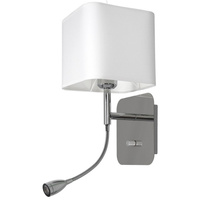 Kinkiet NAPOLI WHITE/CHROME 1xE27 + 1W LED Milagro ML63600