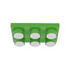 Prostokątny zielony plafon sufitowy sześciopunktowy BRIX GREEN 6xGX53 Tk Lighting 11288