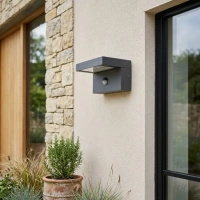 Ciemnoszary kinkiet LED z czujnikiem ruchu MODENA GREY Kaja Lighting  K-8246