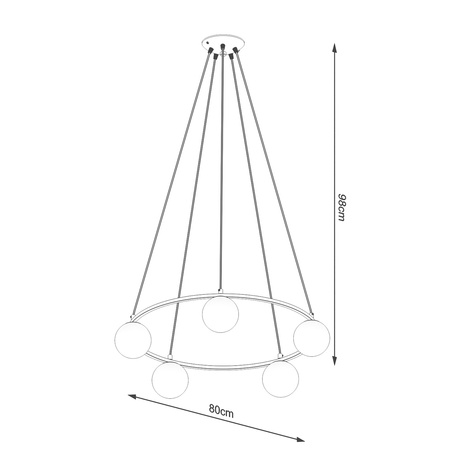 Lampa wisząca YOLI 5 Sollux SL.1214