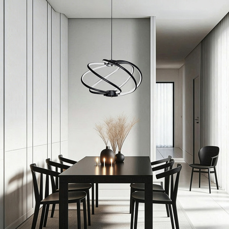 Lampa wisząca Kandor czarna LED CCT Light Prestige LP-1425/1P BK