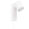 Biały kinkiet z przewodem do gniazdka EXO WALL PLUG WH Azzardo AZ7263