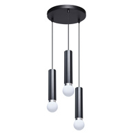 Lampa wisząca Macera 3xE27 Italux PND-33849-3R-BK