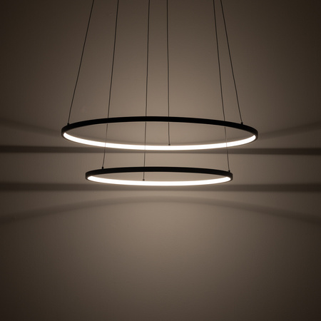 Lampa wisząca dwa czarne pierścienie CIRCOLO POWER LED 3000K Nowodvorski 11647