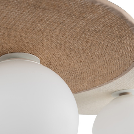 Lampa sufitowa Carter 3xE14 Biały + Natural Milagro MLP0228