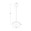 Wisząca lampa duża Casy dymna LED CCT Light Prestige LP-3176/1P L SM