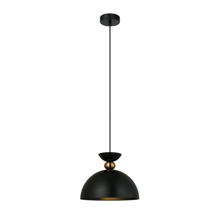 Czarna metalowa lampa wisząca 30cm 1xE27 Pegai Italux PND-62221-1-BK