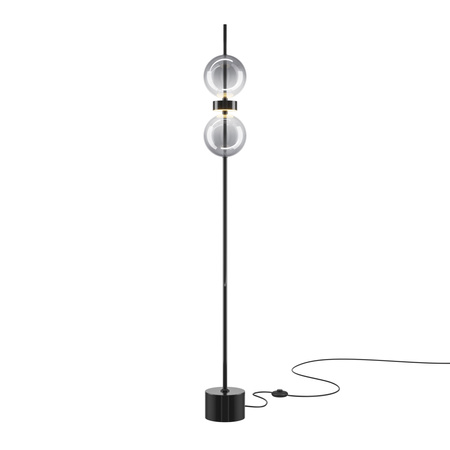 Lampa podłogowa dwie szklane dymione kule LED 3000K Double Moon MOD478FL-L15B3K Maytoni