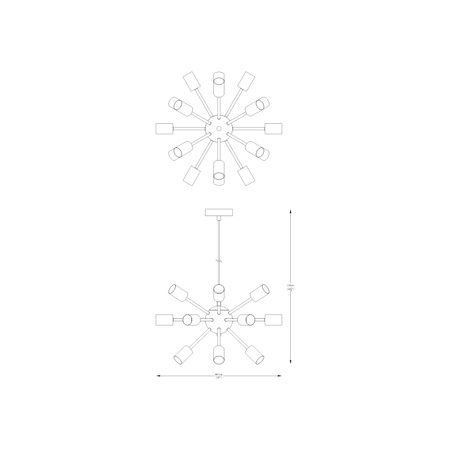Lampa wisząca MANDI E27 Zuma Line A8181-18-MBK