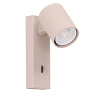 Bezowy kinkiet z przełącznikiem EXO WALL BEIGE Azzardo AZ7268