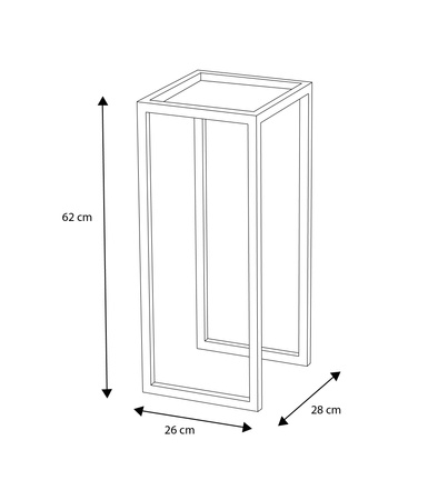 Czarny minimalistyczny kwietnik KS-07 KWIETNIK ECO M z serii KAJA HOME