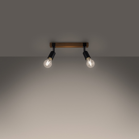 Plafon ZUCA 2 czarny Sollux SL.1296