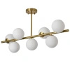 Lampa wisząca złota siedem białych kul Bolti 7xE14 PLC0104-GD Yaskr