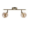 Rodia lampa sufitowa listwa patynowy 2x40w g9 klosz bursztynowy Candellux 92-16539