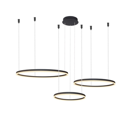 Lampa wisząca czarna HALO PENDANT 100+80+60 LED AZzardo AZ4975 sterowana pilotem