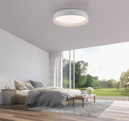Okrągły biały plafon sufitowy 57cm sterowany pilotem OSKO LED Just Light 14216-16
