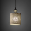 Lampa wisząca abażur o średnicy 25cm z ciemnego lnu AMURA NEW BROWN 1xE27 Tk Lighting 11438