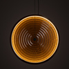 Lampa wisząca szklane koło dekoracyjny klosz w kolorze amber AURA LED Nowodvorski 12233