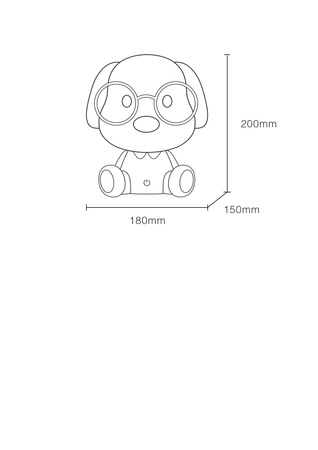 Lampa stołowa PIES LED Zuma Line KDR-621-BL