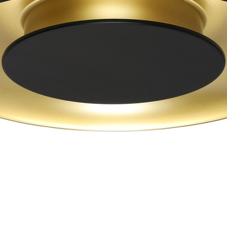 Lampa sufitowa Piattino Czarny Złoty 30W LED 3000K-4000k-6000K Milagro ML1812