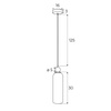 Pojedyńcza lampa wisząca mosiężna z bursztynowym kloszem CAMPANILA CHAMPAGNE GLASS MAXLIGHT P0510