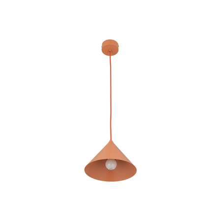 Stożkowa lampa wisząca o średnicy 21cm CONO S SALMON 1XE27 Tk Lighting 11383