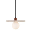 Lampa wisząca koło z trawertynu i szklana kula 1xG9 Maxlight P0650 Lando