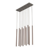 Lampa wisząca listwa cienkie brązowe wiszące rurki 10XG9 FERRO NEW BROWN Tk Lighting 11490