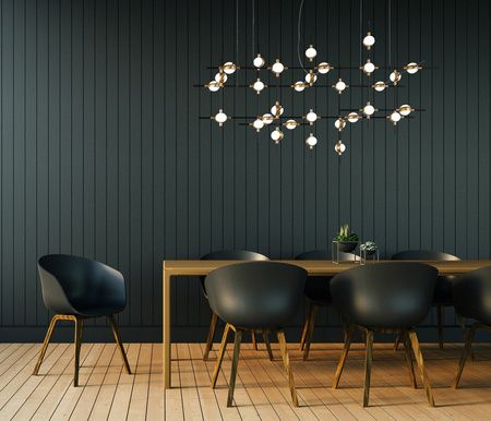 Lampa wisząca Provenza czarno-złota LED Italux MD18001067-30A BG