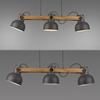 Lampa wisząca potrójna drewniana z trzema metalowymi kloszami CUP 2.0 3xE27 Just Light 15743-18