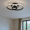 Lampa sufitowa z dwoma czarnymi okręgami TITANO 12W LED 4000K Milagro ML1852