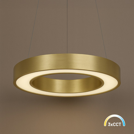 Lampa wisząca złoty okręg Union Gold 40W LED 3000-4000-6000K Milagro ML1867
