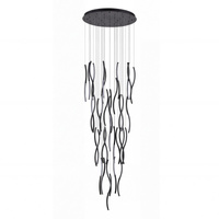 Duża czarna lampa wisząca na antresole FLOW 41 PENDANT 3-STEP DIMM 4000K BK Azzardo AZ7227