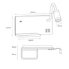 Kinkiet, lampa nocna ścienna z półką i USB Shelf Led 4W+5W+2W prawa Czarny Milagro ML2887