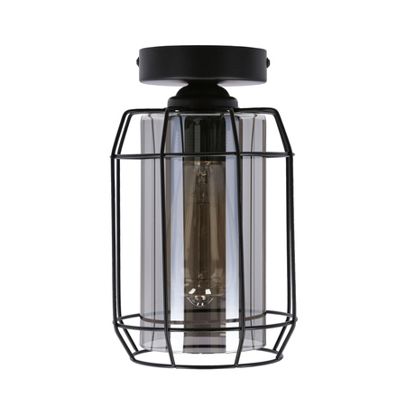 Jonera lampa sufitowa czarny 1x40w e27 klosz dymiony Candellux 31-08404