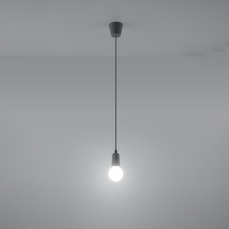 Lampa wisząca DIEGO 1 szara Sollux SL.0575